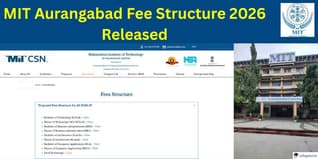 MIT Auranagabd Fee Structure 2026 Released @mit.asia; Check Here